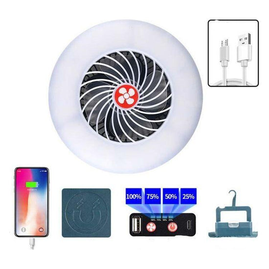Multi-Function Rechargeable Fan Light For Camping And Live Broadcast