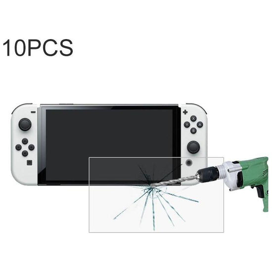 10-Pack Tempered Glass Film For Nintendo Switch Oled - Clear