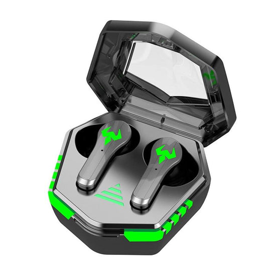 Low Latency Wireless Bluetooth Game Earphones with Colourful Lights - Digital Display