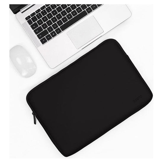 Midnight Black Leather Laptop Bag - 11 / 12 Inch