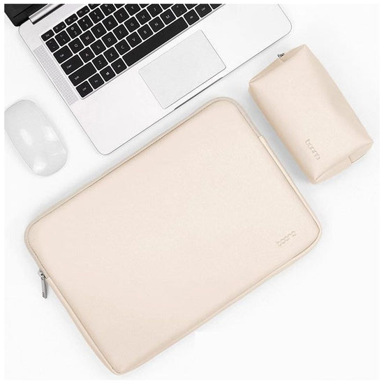 11 / 12 Inch Laptop Bag - Apricot & Power Bag In Pu Leather