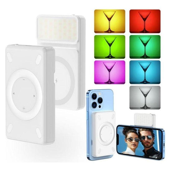 V17 Live Broadcast Magnetic Phone Photography Lamp With Rgb Led Fill Light