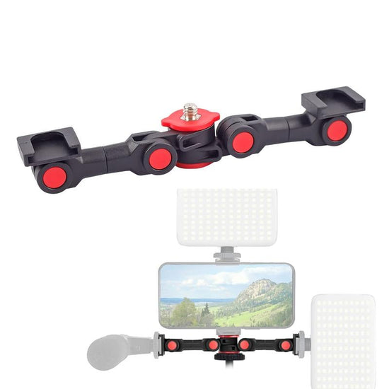 Universal Dual Cold Shoe Mount For Camera And Phone