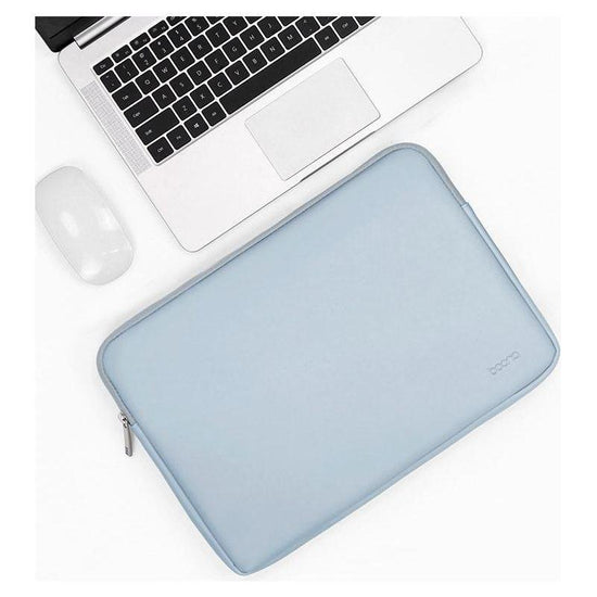 Sky Blue Pu Leather Laptop Bag - 11 / 12 Inch