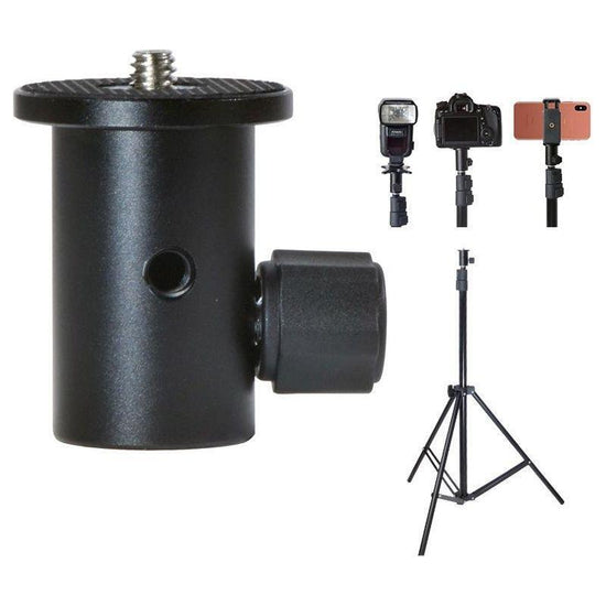Camera Light Stand Conversion Head With 1 / 4-Inch Mount And Umbrella Holder