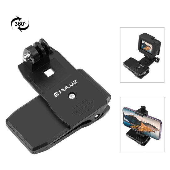 360 Degree Rotating Backpack Hat Mount With Phone Clamp Kit