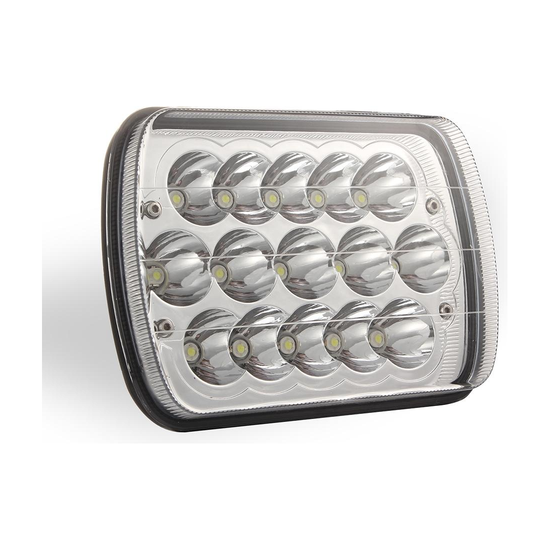 7 Inch 5X7 H4 15W Dc 9 - 30V 1500Lm Ip67 Car Truck Off - Road Vehicle Led Work Lights / Headlight With 15Leds Lamps