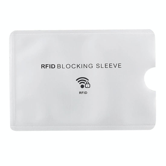 100 Rfid Blocking Aluminum Foil Card Sleeves - 9.1 x 6.3cm