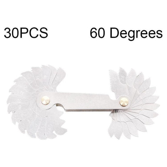 60 Degree Stainless Steel Thread Gauge - 30 Pcs