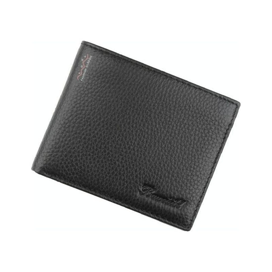 Rfid Men Short Wallet With Card Slots - Black