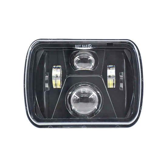 7 Inch 5X7 / 7X6 H4 Dc 9V - 30V 3500Lm 35W Car Square Shape Led Headlight Lamps For Jeep Wrangler