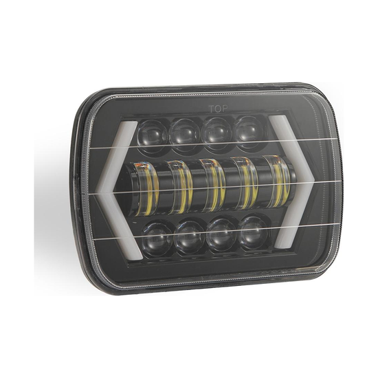 7 Inch H4 Dc 9V - 30V 3000Lm 6000K 30W Ip67 8Led Lamp Beads Car Square Shape Led Headlight Lamps For Jeep Wrangler