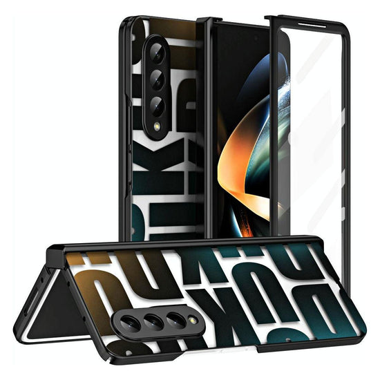 Foldable Electroplated Phone Case For Samsung Galaxy Z Fold 4 5G With Hinge