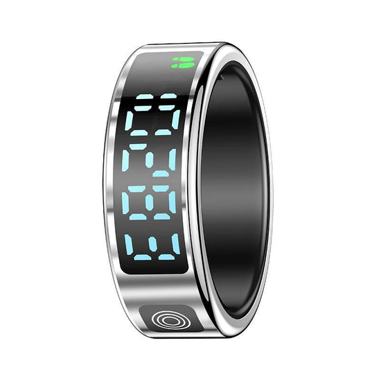 Smart Ring Gesture Control Health Monitoring Sports Modes - Black