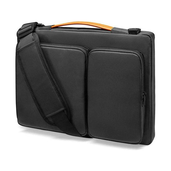 13.3-14 Inch Laptop Shoulder Bag With Messenger Style - Black