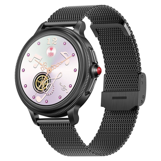 Smart Wristband With Waterproof Heart Rate And Blood Pressure Monitoring - Black