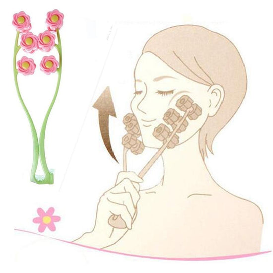 Facial Roller Massager For Double Chin Beauty Tool - Pink