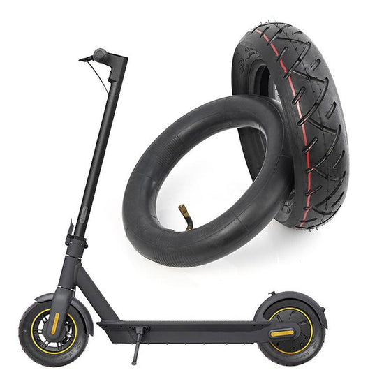 Upgrade your Ninebot Max G30 Scooter with 10x2.5 Inflatable Tire Kit - Black