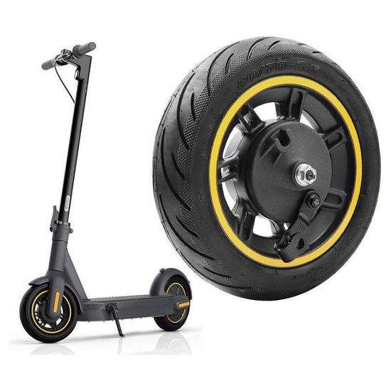 Front Wheel For Ninebot Max G30 - 10 Inch Tubeless Yellow