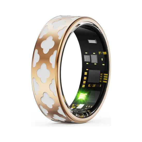 Smart Ring With Heart Rate Blood Oxygen Sleep Monitoring - Rose Gold Size 7