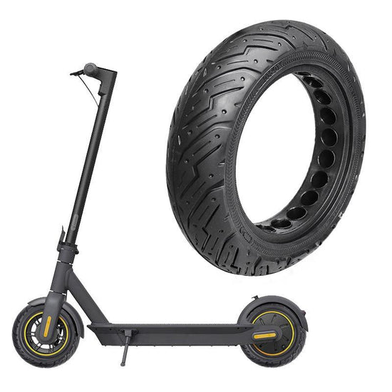 Solid Honeycomb 10x2.5 Explosion-proof Tire for Ninebot Max G30 Scooter - Black