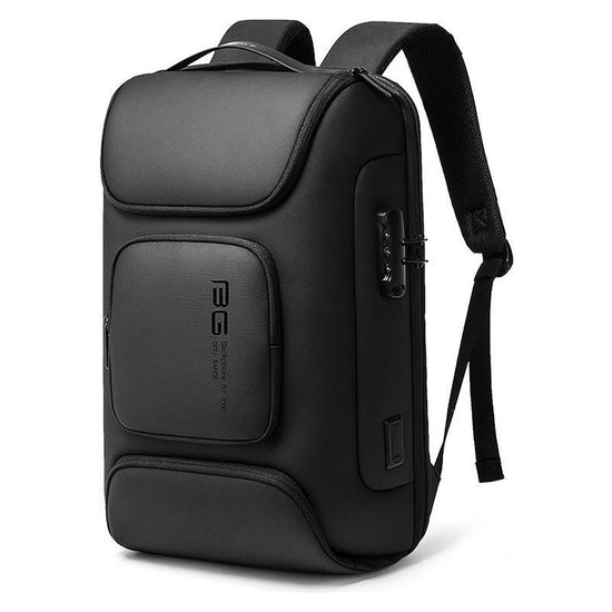 Waterproof Antitheft Men Backpack For 15.6 Laptop - Travel Ready - Black