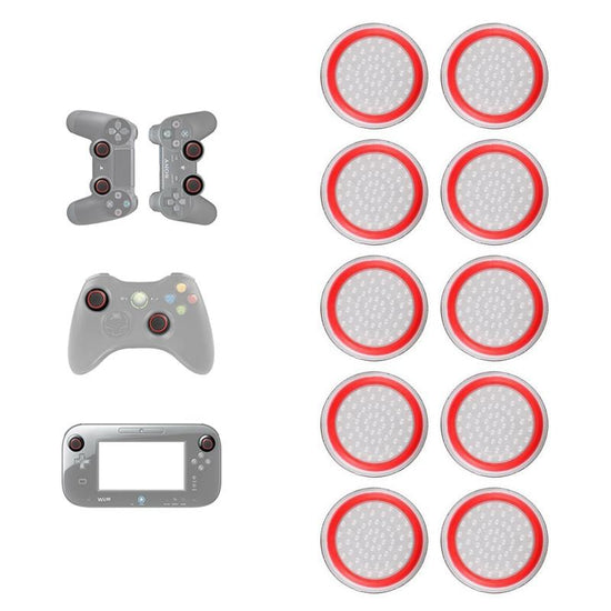 10-piece Luminous Gamepad Button Caps for Ps5 / Ps4 / Ps3 / Xbox one / 360 / Pro / Series x / s - Transparent Blue Circle