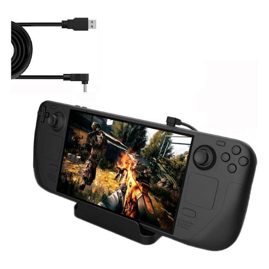 Steam Deck Console Holder + Charging Cable Set 2 Pcs