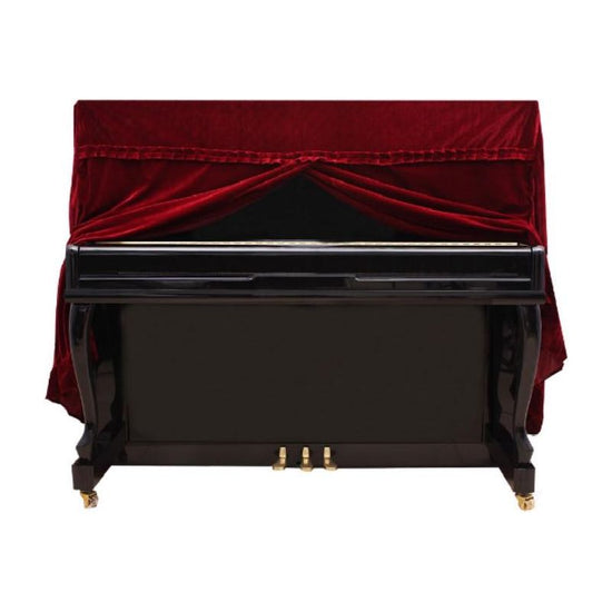 Red Full Cover For Piano - 150X60X110Cm In Gold Velvet