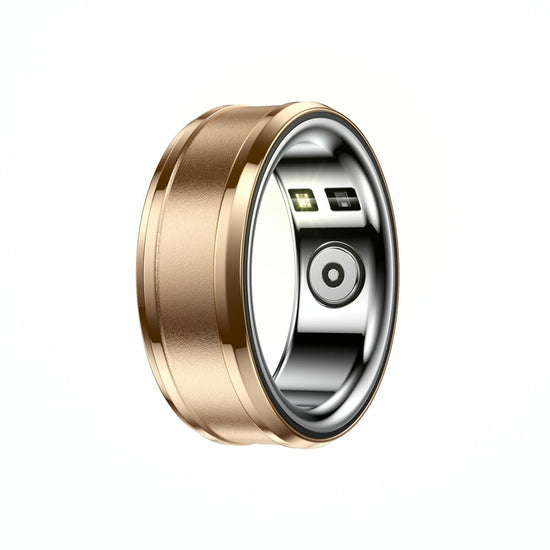 Smart Ring With Heart Rate Blood Oxygen And Sleep Monitoring - Size 20 - Gold