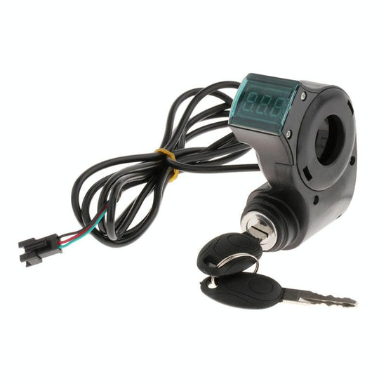 Ev Scooter Disconnect Switch with Digital Display and Keys - Black