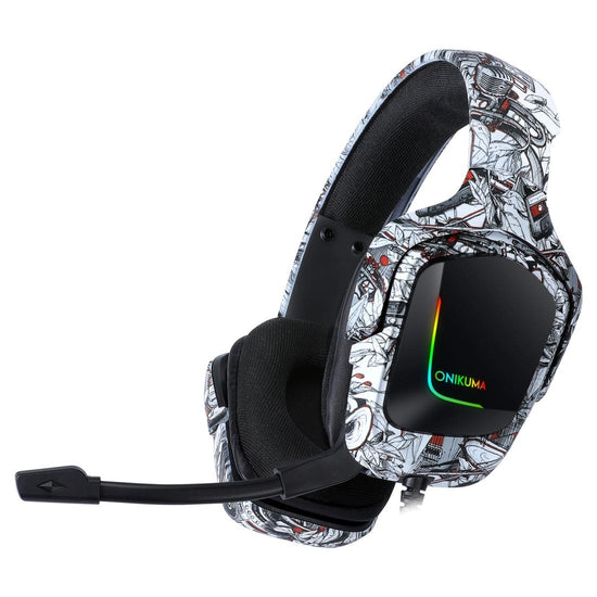 Surround Sound Pc Gaming Headset With Mic & Rgb - Black Gray