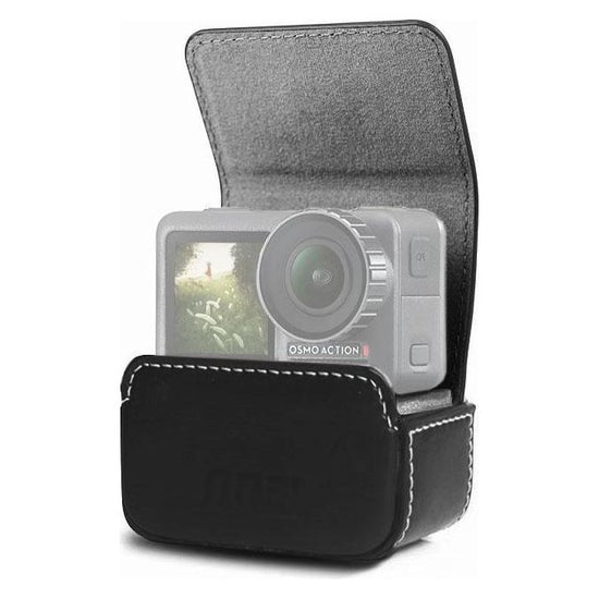 Waterproof Mini Leather Case For Dji Action Gopro Sjcam Xiaomi Mi Jia - Storage Box - Black