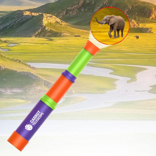 Retractable Focusing Telescope for Children - 8x Hd Random Colour