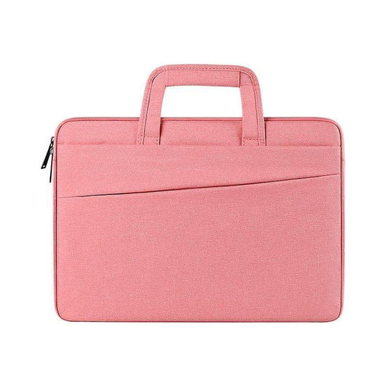 13.3 Inch Multi-Compartment Waterproof Laptop Briefcase With Storage Sleeve - Rose Pink