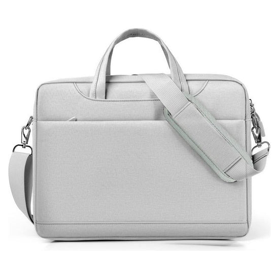Thickened Airbag Laptop Messenger Bag - Fits 15.6-16.1 Inches - Light Gray