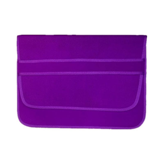 Horizontal Flap Clutch Bag With Neoprene Laptop Lining - Black - 15 Inch