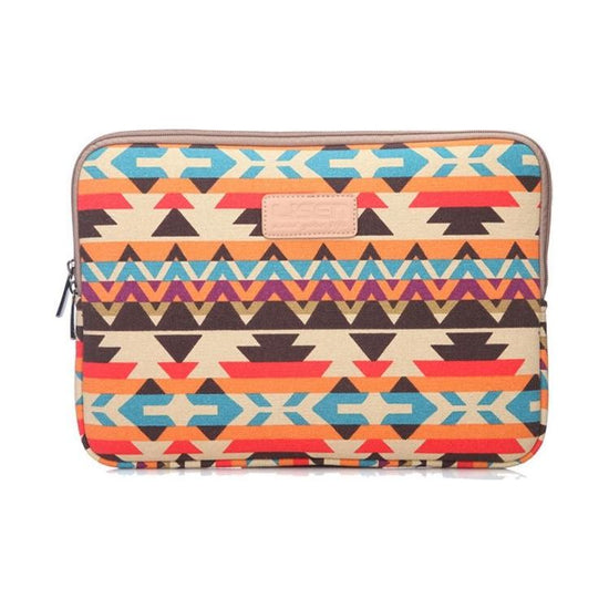 15 Inch Lingge Laptop Liner Bag - Pattern Design - Green Pattern Diamond Lattice