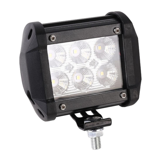 18W 6 Led White Light Floodlight Engineering Lamp / Waterproof Ip67 Suvs Light Dc 10 - 30V Black