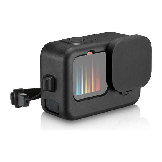 Silicone Protective Case With Wrist Strap And Lens Cover For Gopro Hero12