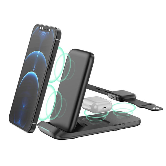 3 In 1 Foldable Wireless Charger For Iphone Apple Watch Airpods