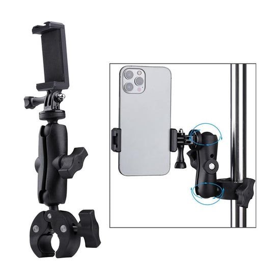 360 Degree Adjustable Clamp Plier Base With Extended Phone Clamp