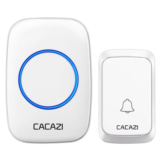 Wireless Waterproof Music Doorbell - 1 To 1 Battery Type - White