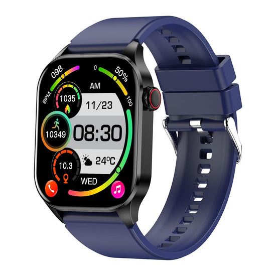 Waterproof Smart Watch With Bluetooth And Blood Oxygen Monitoring - Ip68 - Black