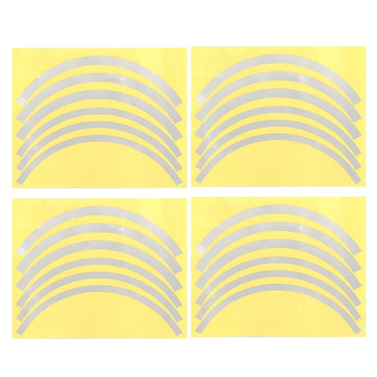 Blue Wheel Hub Sticker Set for Scooter / Bike / Electric Vehicle 2 Pcs - Red