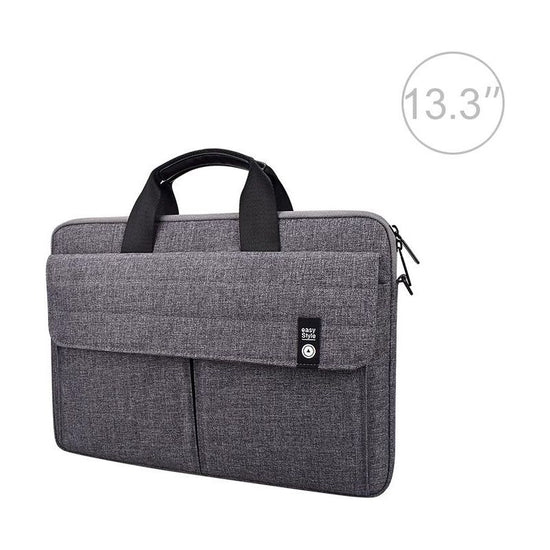 13.3 Inch Laptop Handheld Briefcase Storage Bag - No Shoulder Strap - Grey