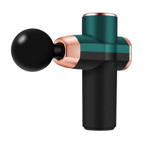 Compact 12V Muscle Relax Massage Gun - Mini Size - Black Green