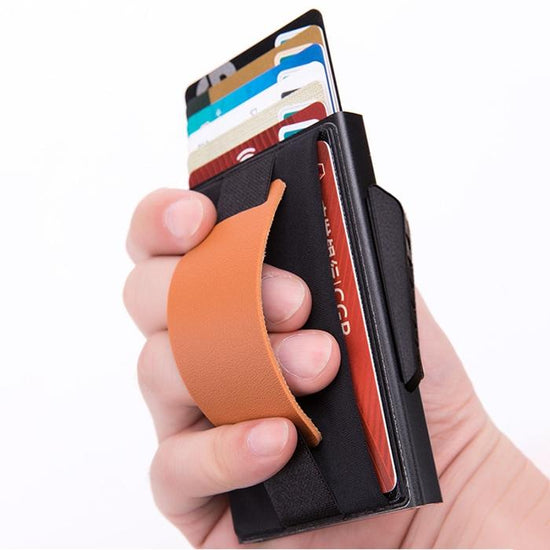 Pop-up Rfid Wallet with Anti-magnetic Protection - Black