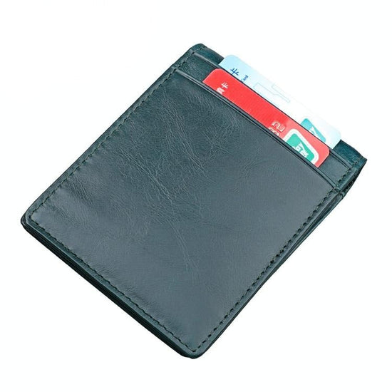Anti-magnetic Leather Rfid Wallet - Sleek & Secure - Black