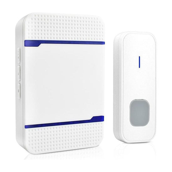 Wireless Waterproof Doorbell Receiver - 110Db Low Power 300M Range 53 Music Options Night Light - Black